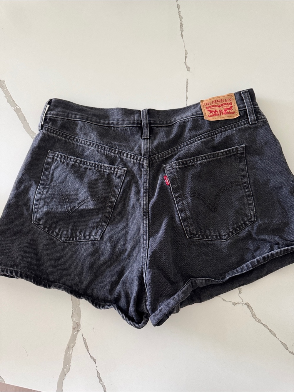 Levi's Black High-Rise Denim Shorts